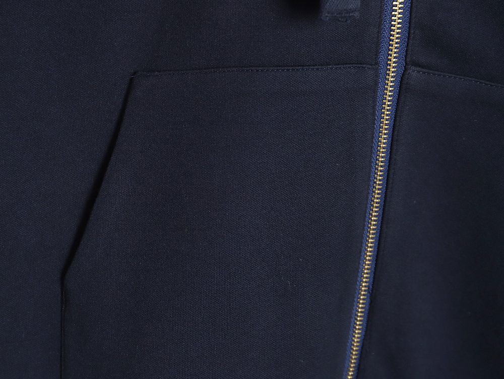 Thom Browne yarn-dyed drawstring zipper jacket TSK3