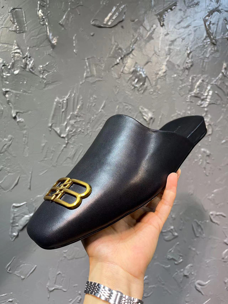 Ba*len*cia*ga cosy bb leather slippers