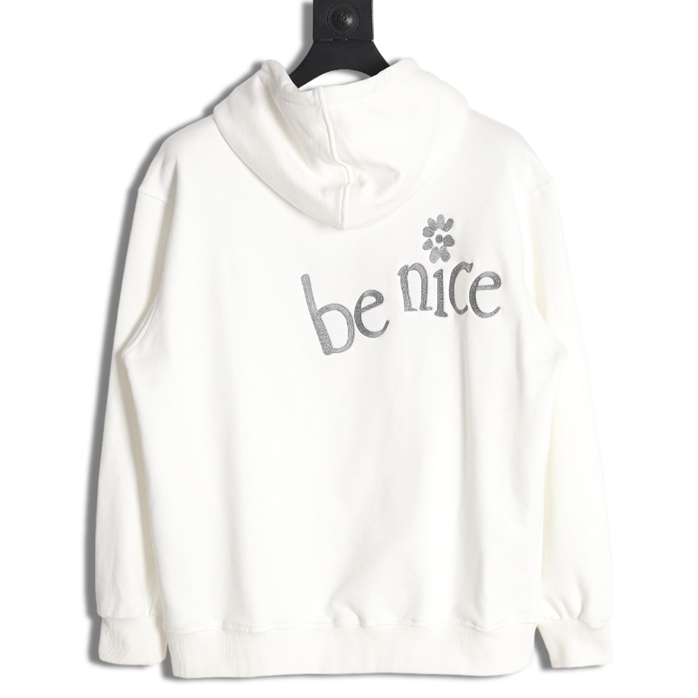 D*or 24ss small flower embroidered hooded sweatshirt