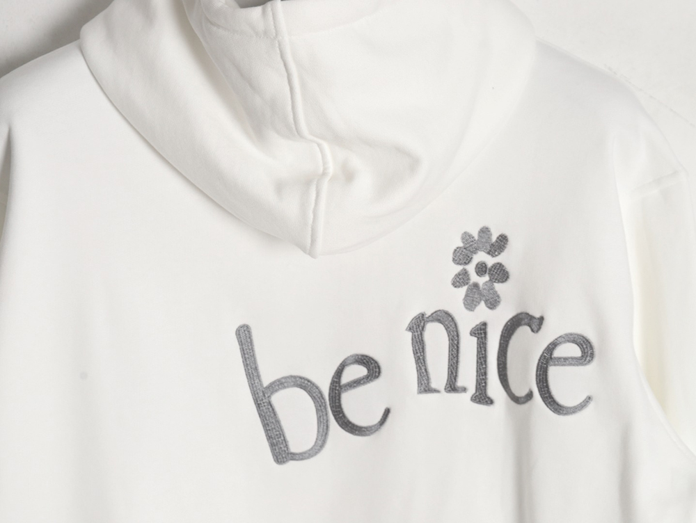 D*or 24ss small flower embroidered hooded sweatshirt