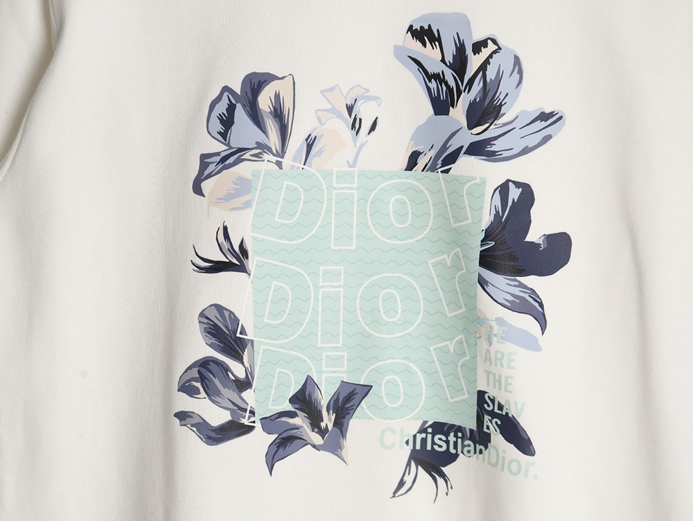 D*or 24ss floral print crew neck sweatshirt