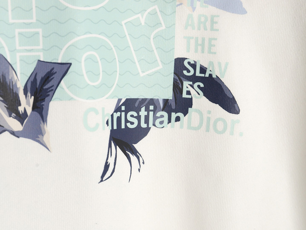 D*or 24ss floral print crew neck sweatshirt