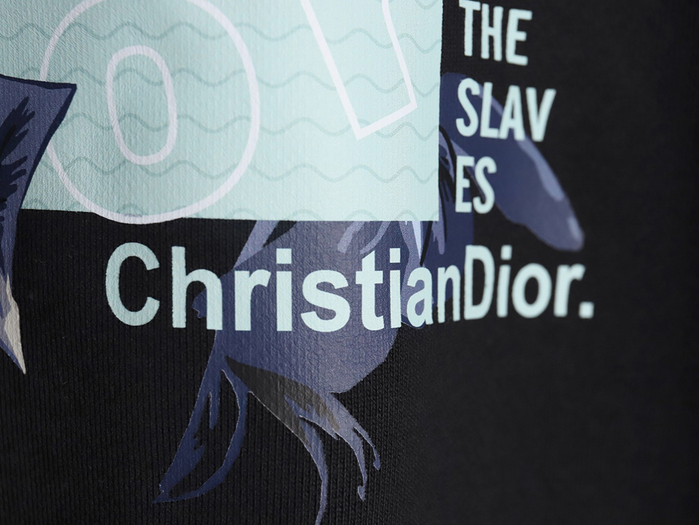 D*or 24ss floral print crew neck sweatshirt