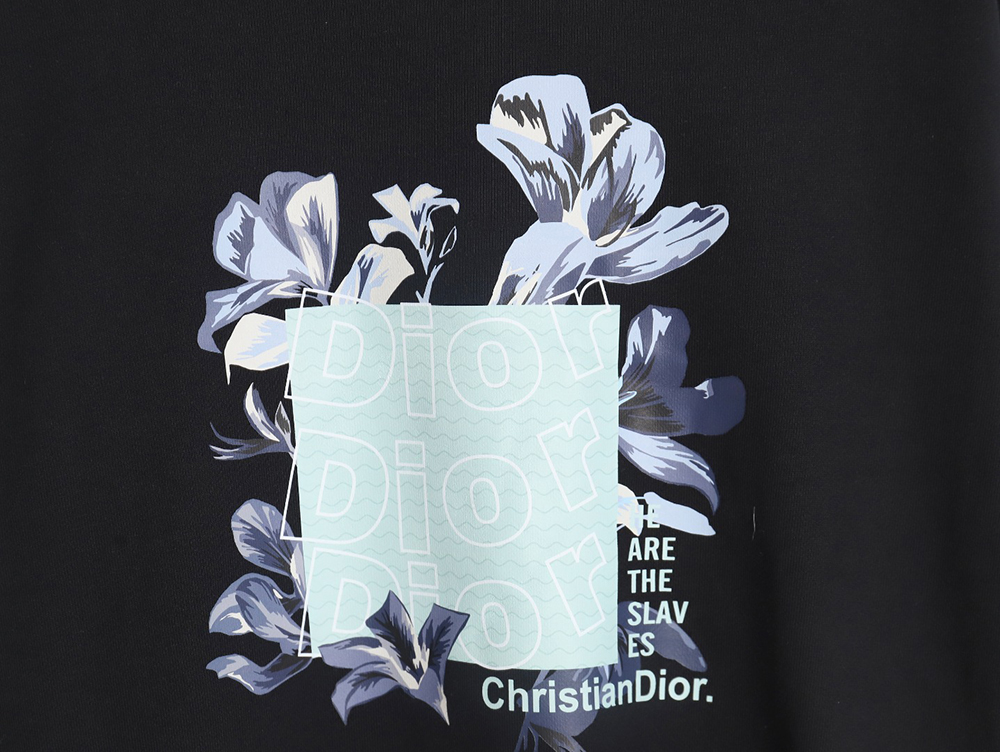 D*or 24ss floral print crew neck sweatshirt