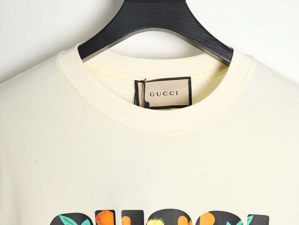 G*u*i dragon year series dragon letter logo printed round neck short sleeves