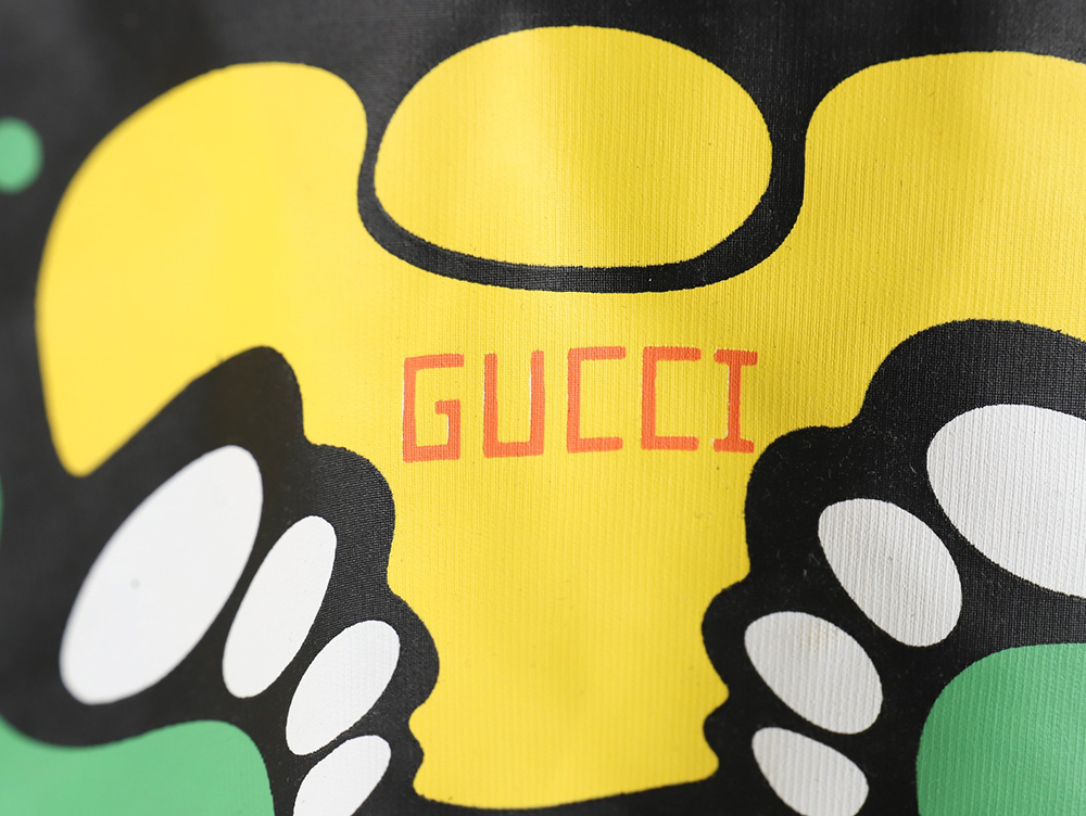 G*u*i dragon year seriess colorful dragon head letter logo printed round neck short sleeves