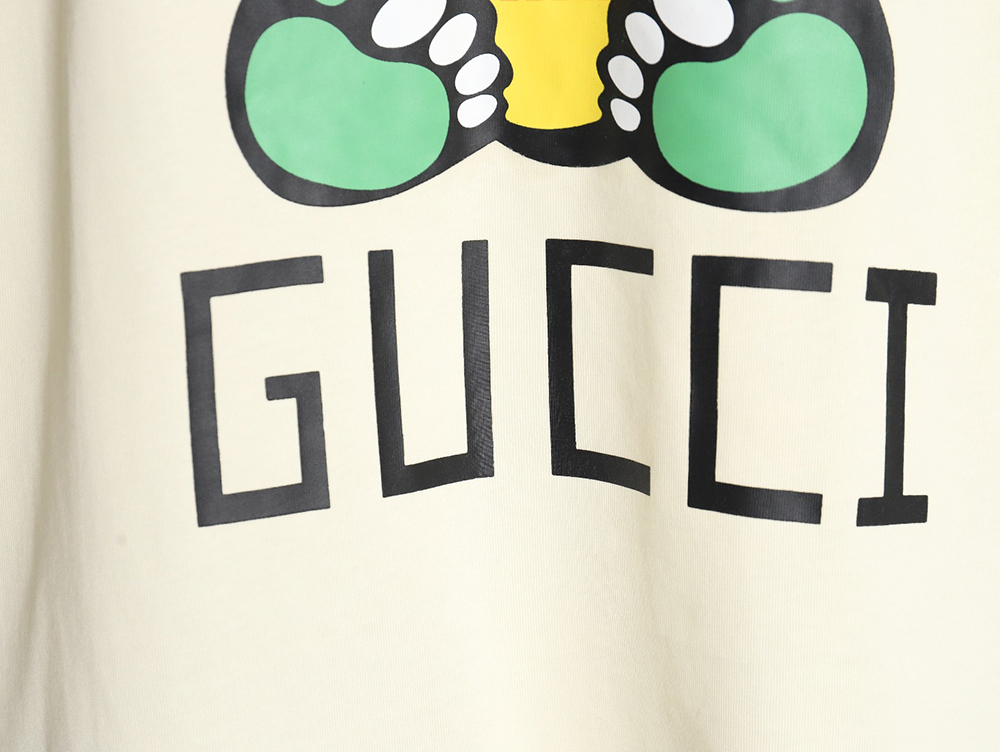 G*u*i dragon year seriess colorful dragon head letter logo printed round neck short sleeves