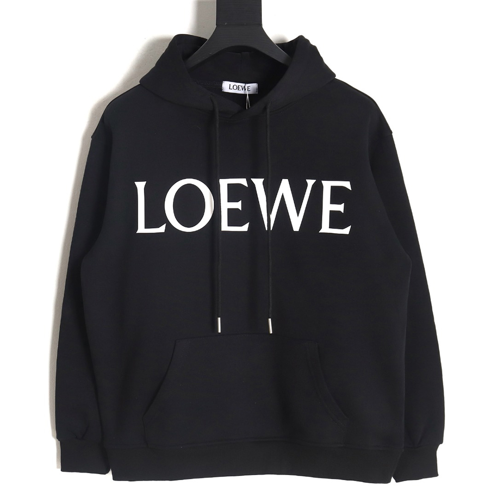 L0ew* 24ss large letter print hooded sweatshirt tsk2