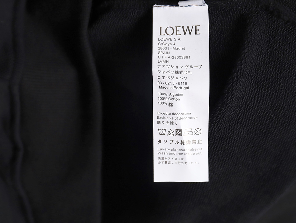 L0ew* 24ss large letter print hooded sweatshirt tsk2
