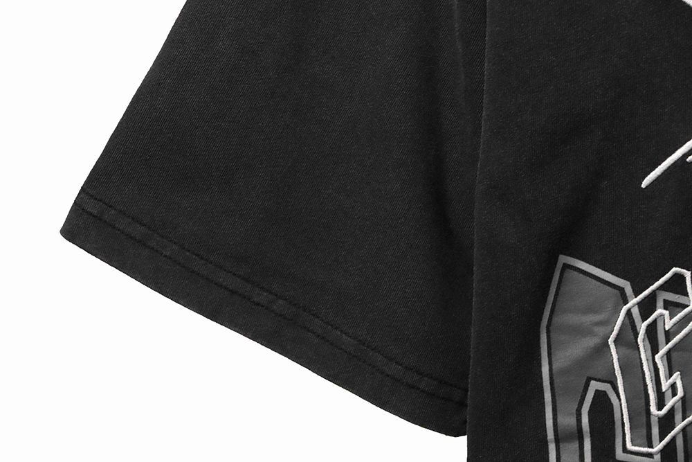 Givenchy washed letter embroidered short sleeves