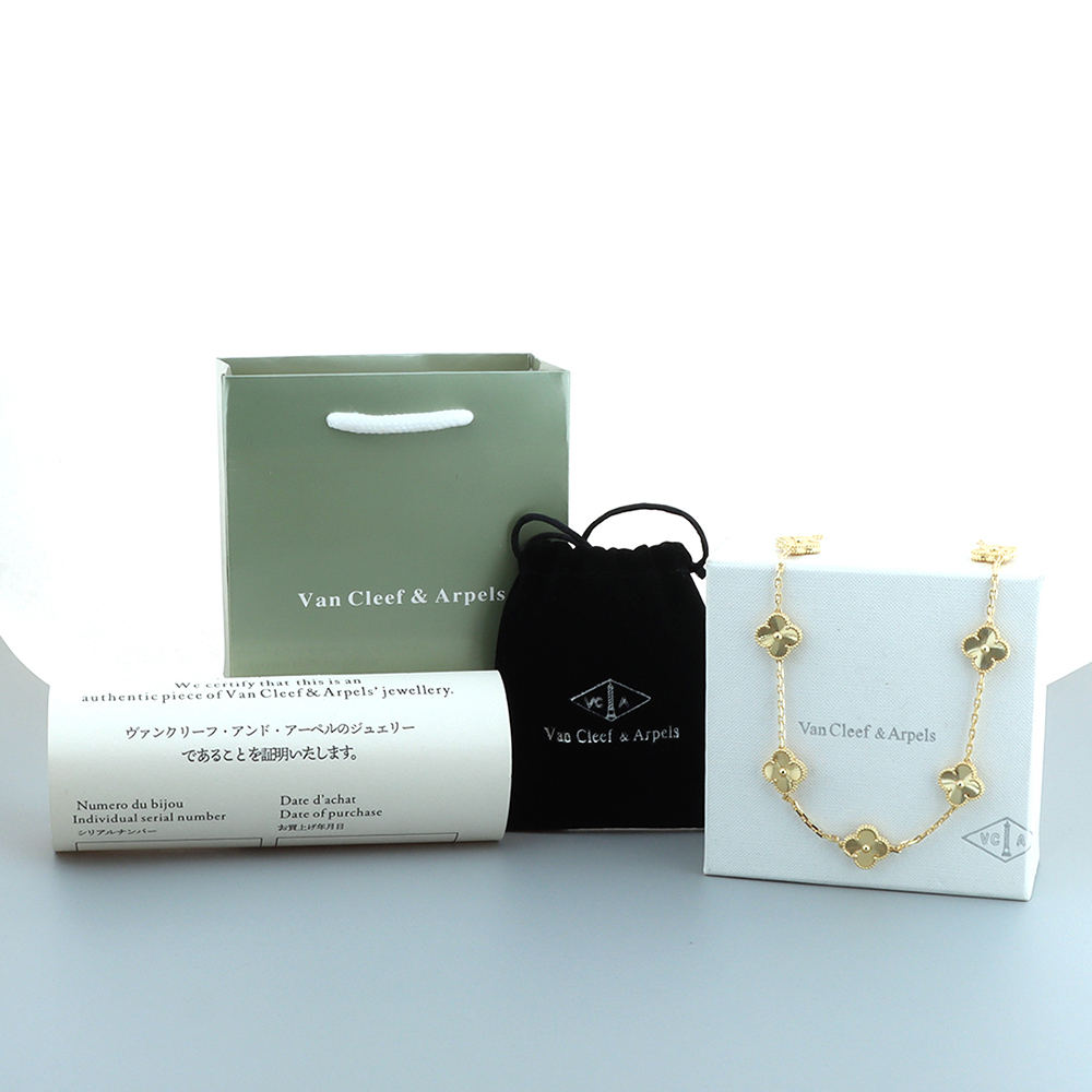 V*N CL*F & arpels vintage alhambra necklace, 10 motifs