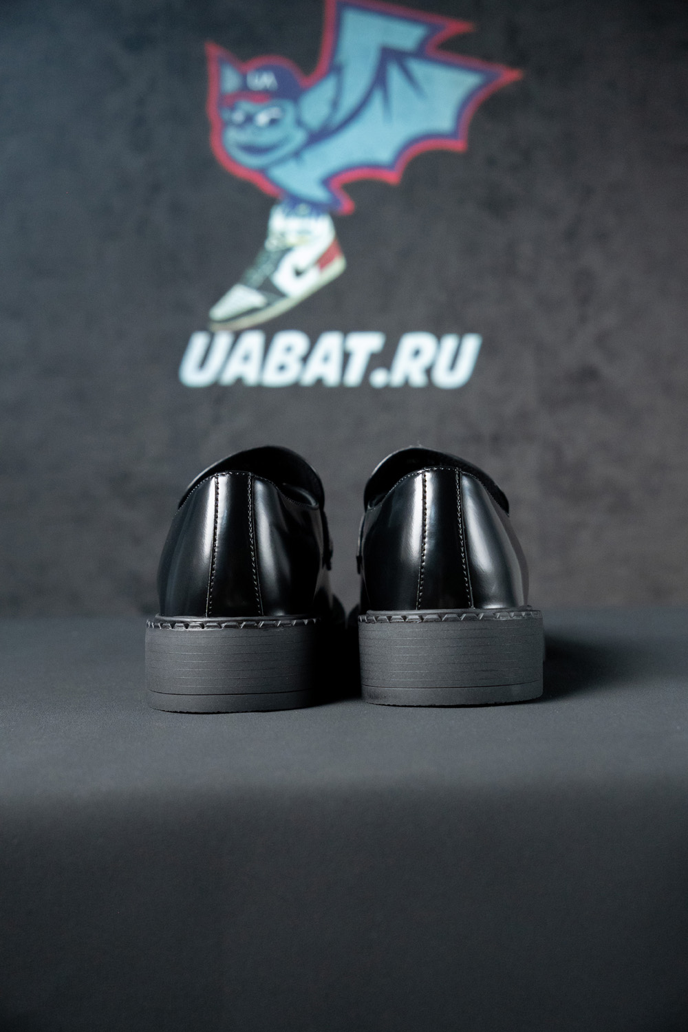 Pra*a chocolate brushed leather loafers