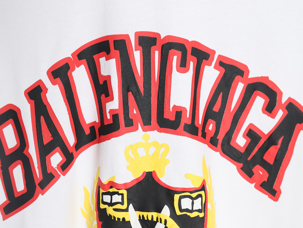 Ba*len*cia*ga scissors foam print short sleeves