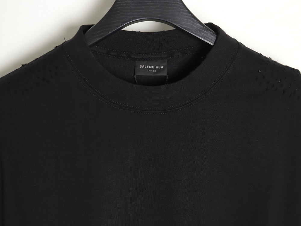 Ba*len*cia*ga 24ss new sanskrit back destruction short-sleeved t-shirt