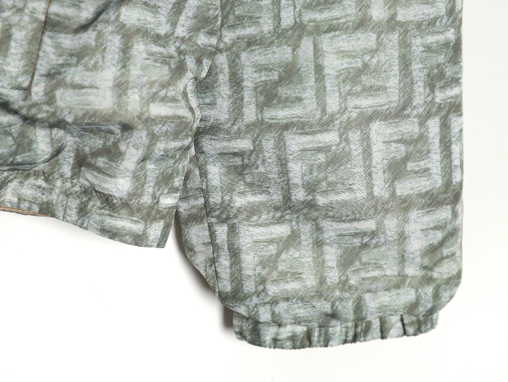 F**di fd24ss green ff reversible nylon jacket hooded jacket