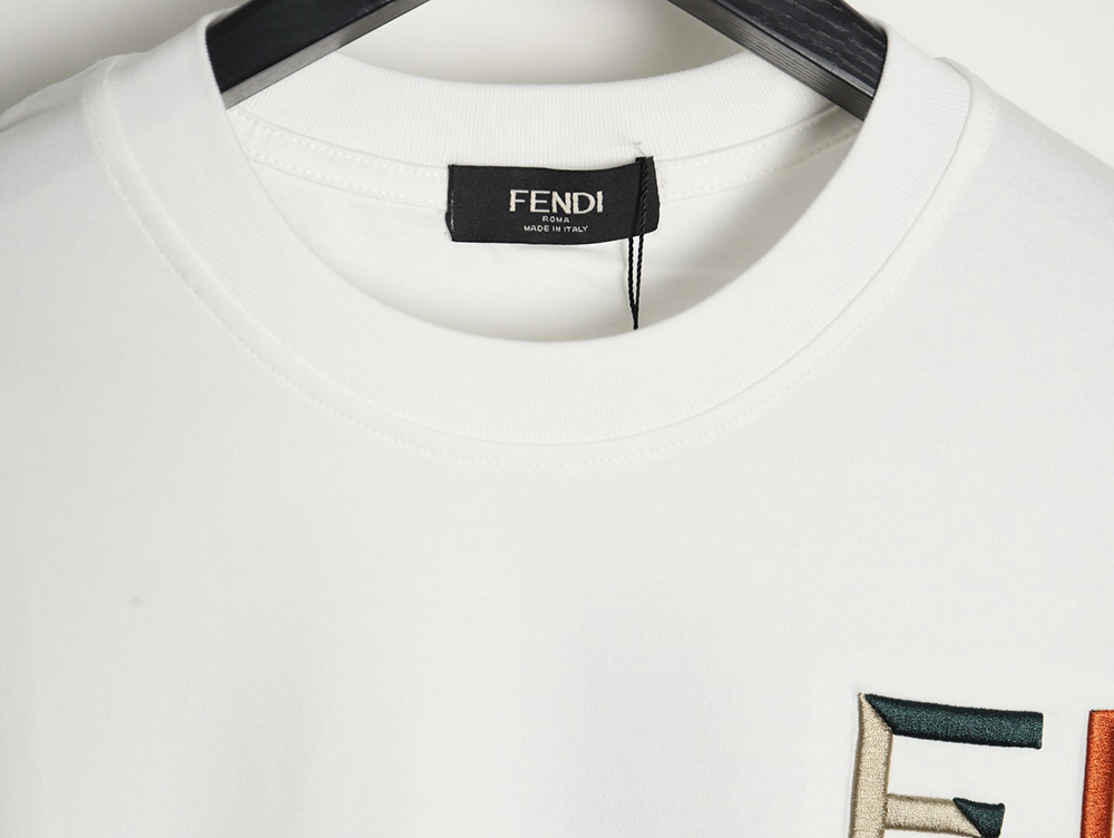 F**di double f color block embroidered short sleeves