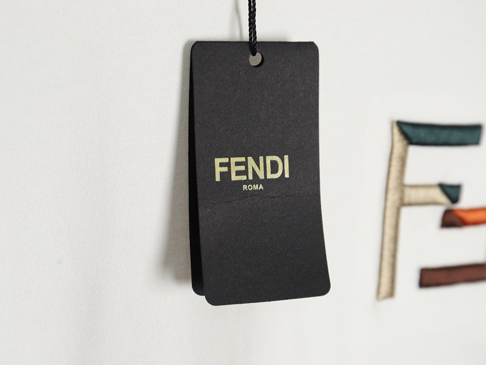 F**di double f color block embroidered short sleeves