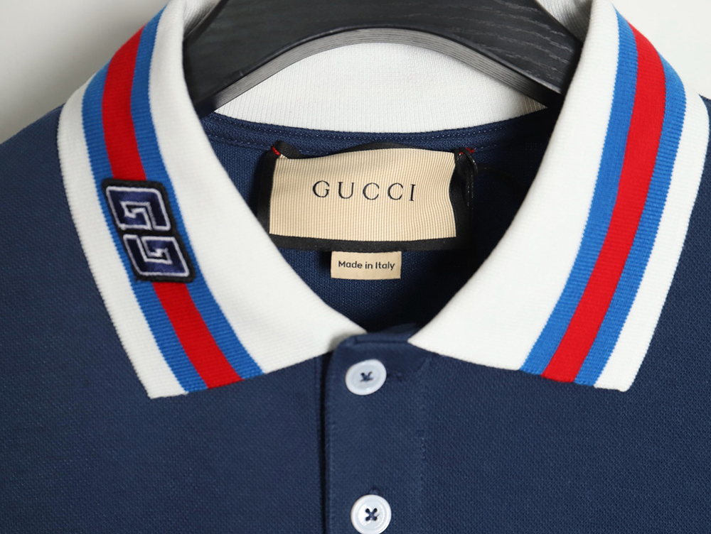 G*u*i guc 24 new collar gg embroidered short-sleeved polo shirt tsk2
