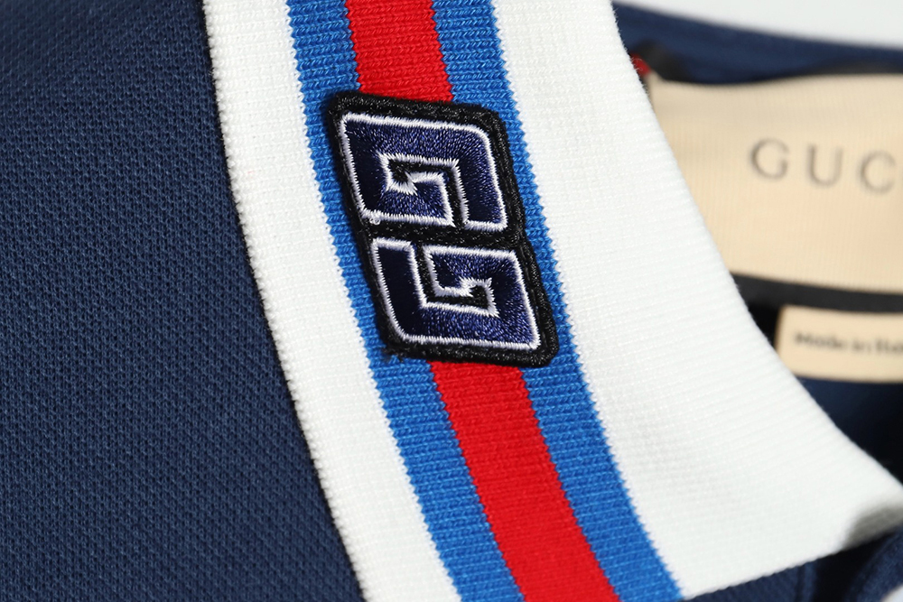 G*u*i guc 24 new collar gg embroidered short-sleeved polo shirt tsk2