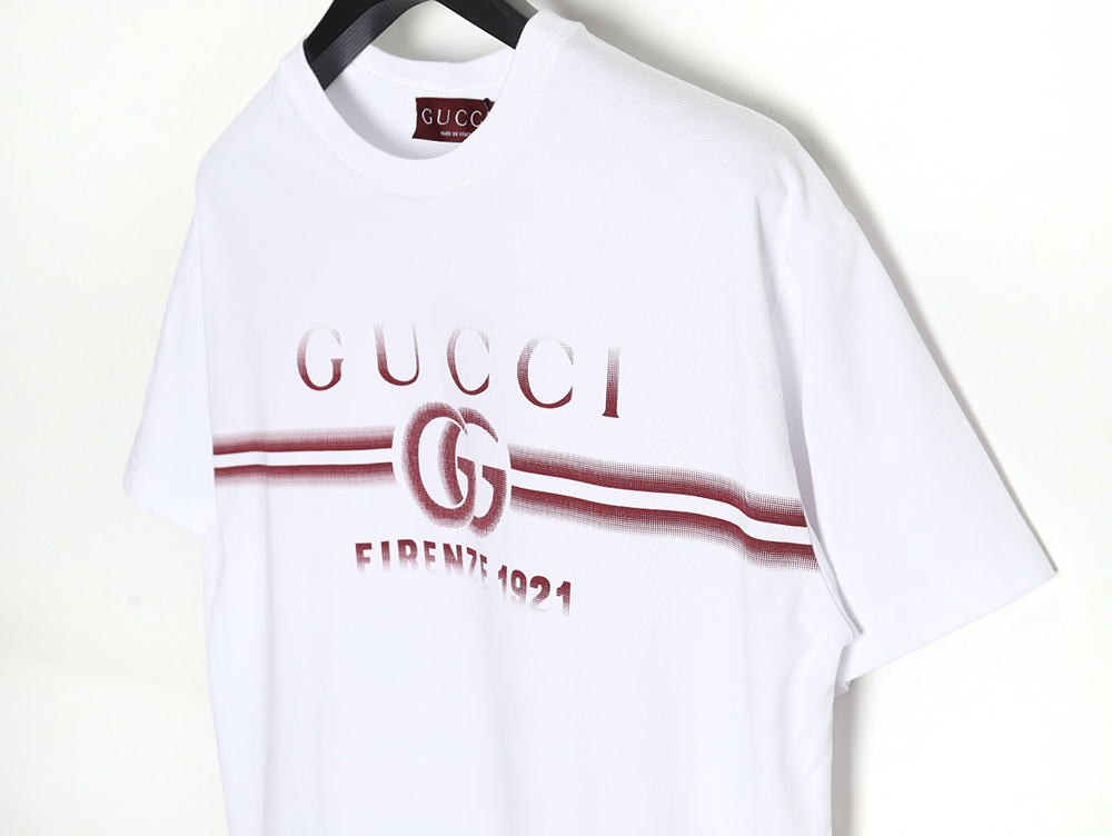 G*u*i 24ss anniversary limited edition striped short sleeve t-shirt