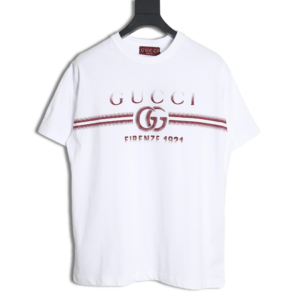 G*u*i 24ss anniversary limited edition striped short sleeve t-shirt