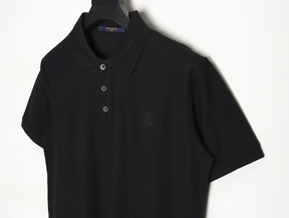 l0*is V*t0n 23ss letter embroidered logo short-sleeved polo shirt tsk4