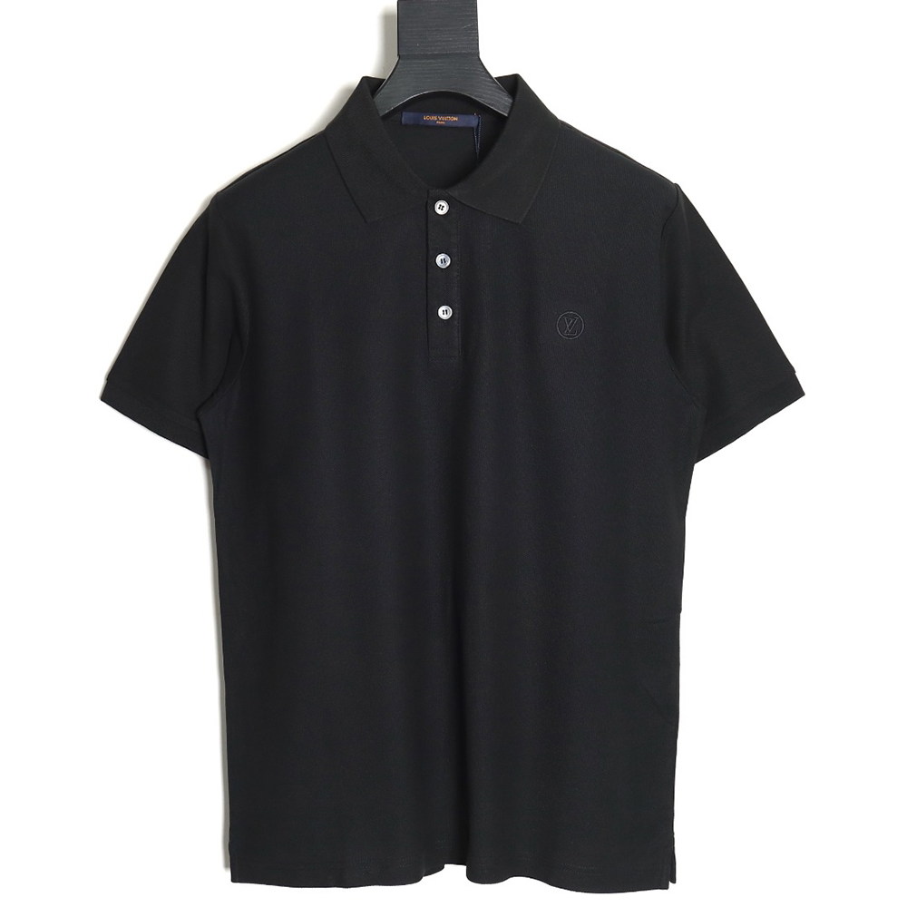 l0*is V*t0n 23ss letter embroidered logo short-sleeved polo shirt tsk4