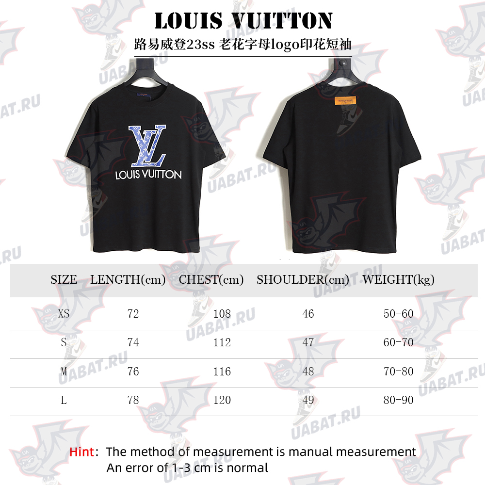 l0*is V*t0n 23ss old flower letter logo printed short sleeve tsk2