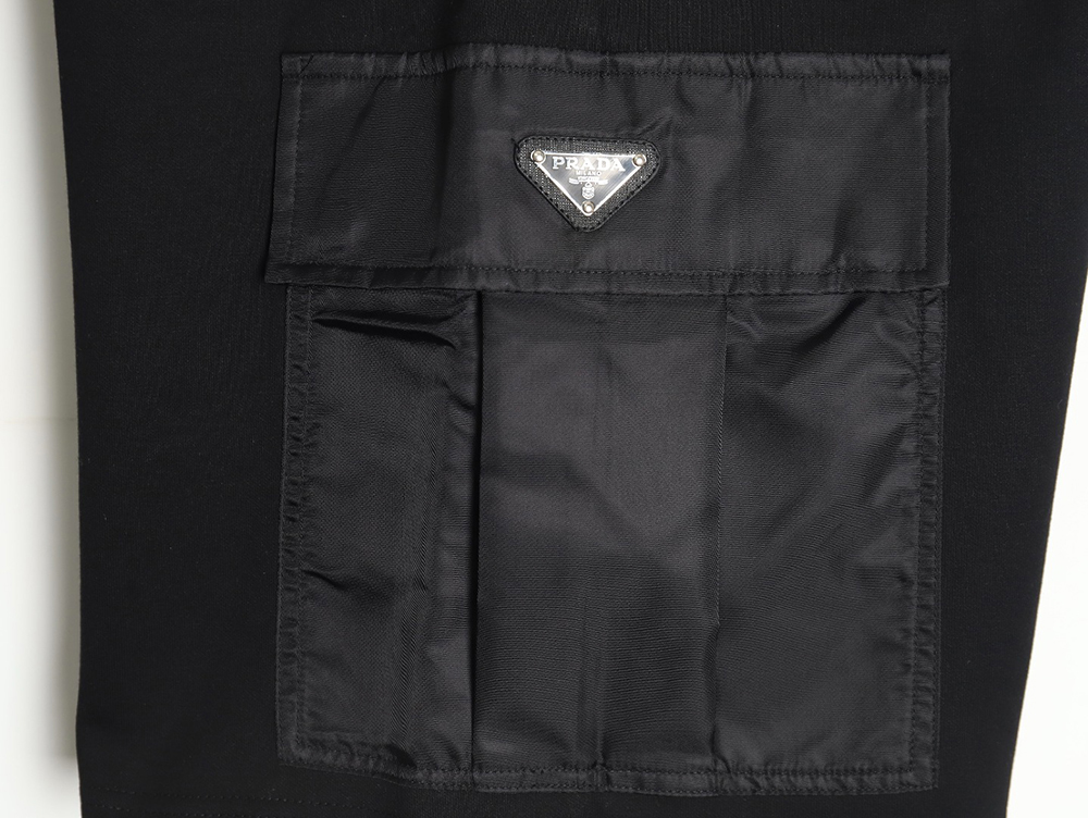 Pra*a prd24ss side nylon pocket cotton cargo shorts