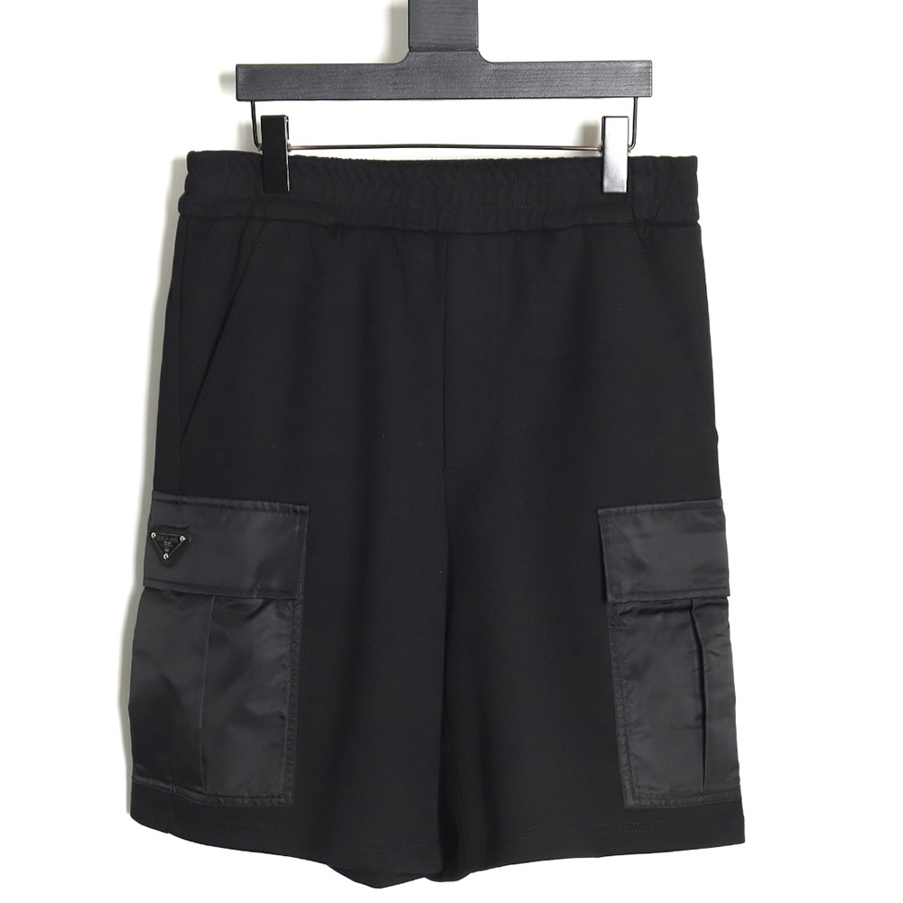Pra*a prd24ss side nylon pocket cotton cargo shorts
