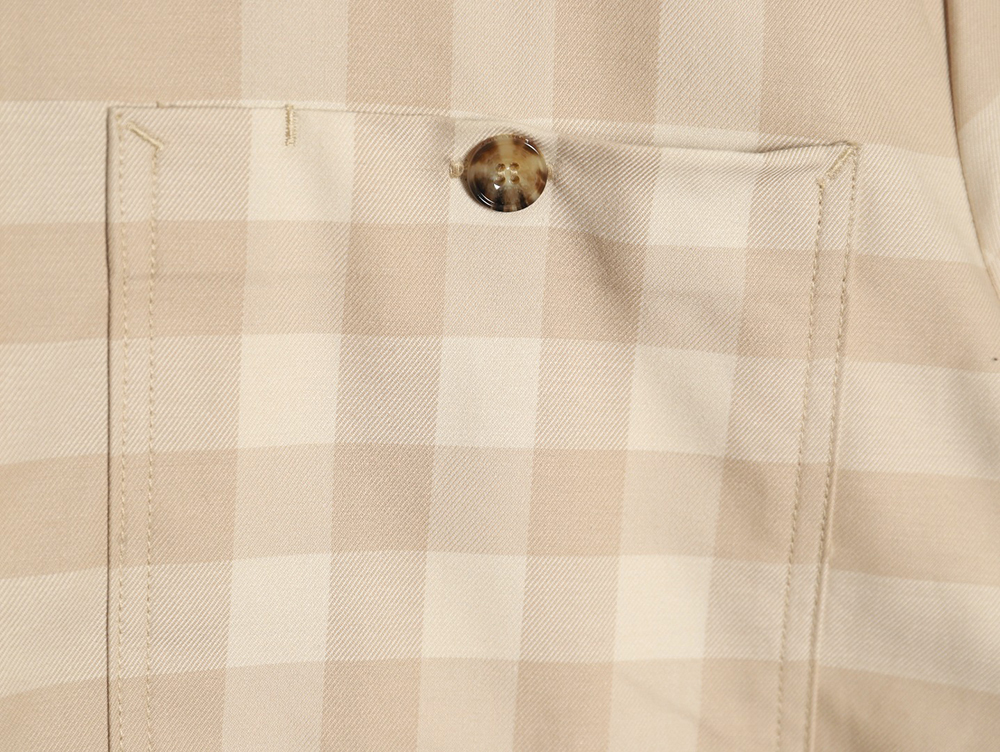 B**rry double pocket plaid short sleeve shirt