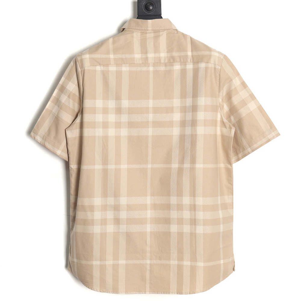 B**rry double pocket plaid short sleeve shirt