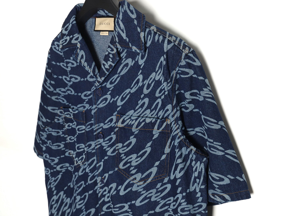 G*u*i 24ss spring and summer new classic jacket short sleeve shirt