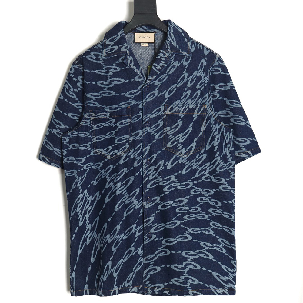 G*u*i 24ss spring and summer new classic jacket short sleeve shirt