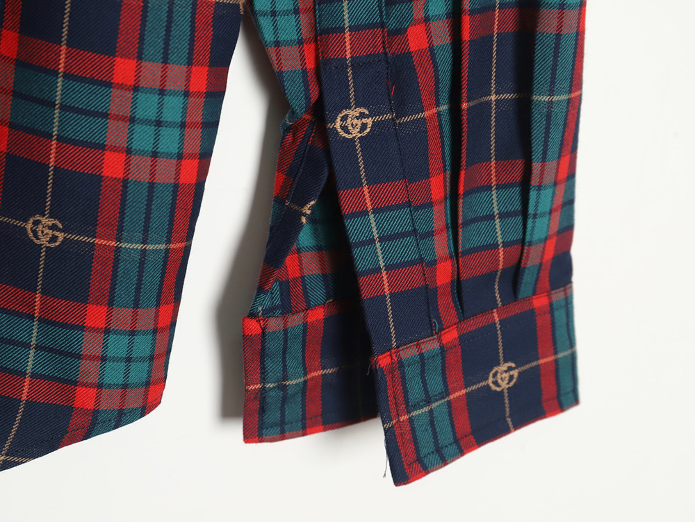 G*u*i tartan plaid cotton shirt