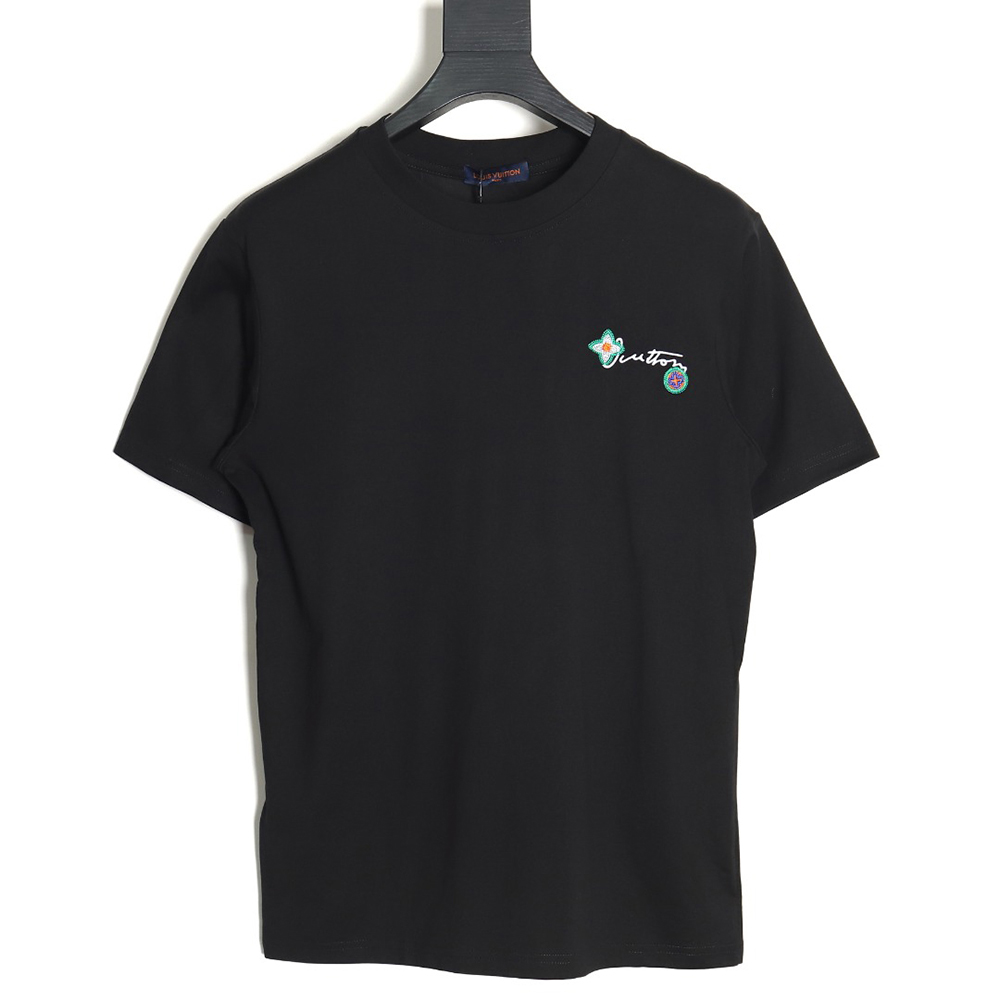 l0*is V*t0n floral and monogrammed collar short