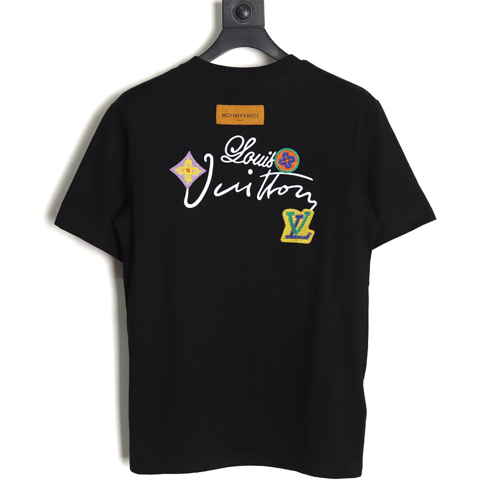 l0*is V*t0n floral and monogrammed collar short