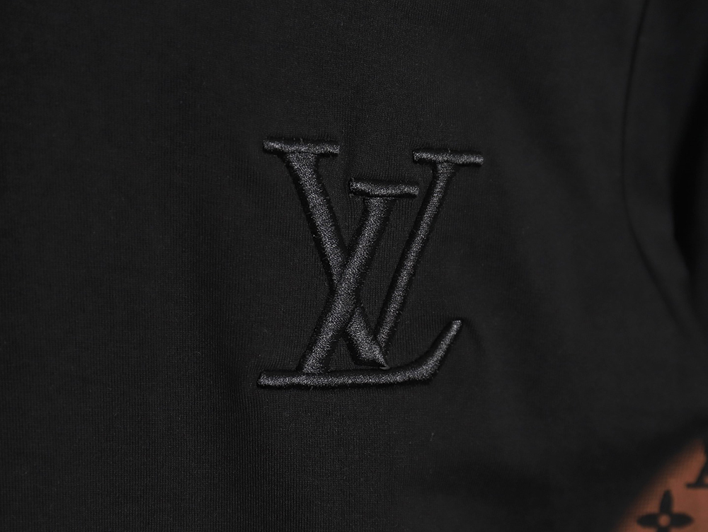 l0*is V*t0n monogram gradient embroidered short-sleeved t-shirt