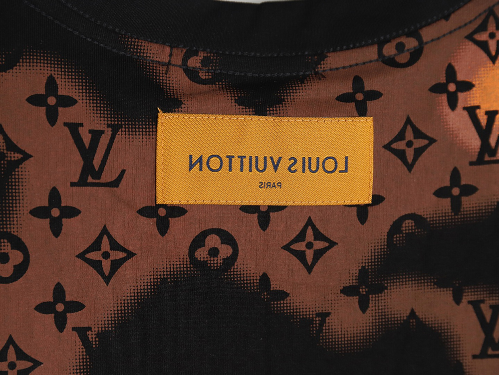 l0*is V*t0n monogram gradient embroidered short-sleeved t-shirt