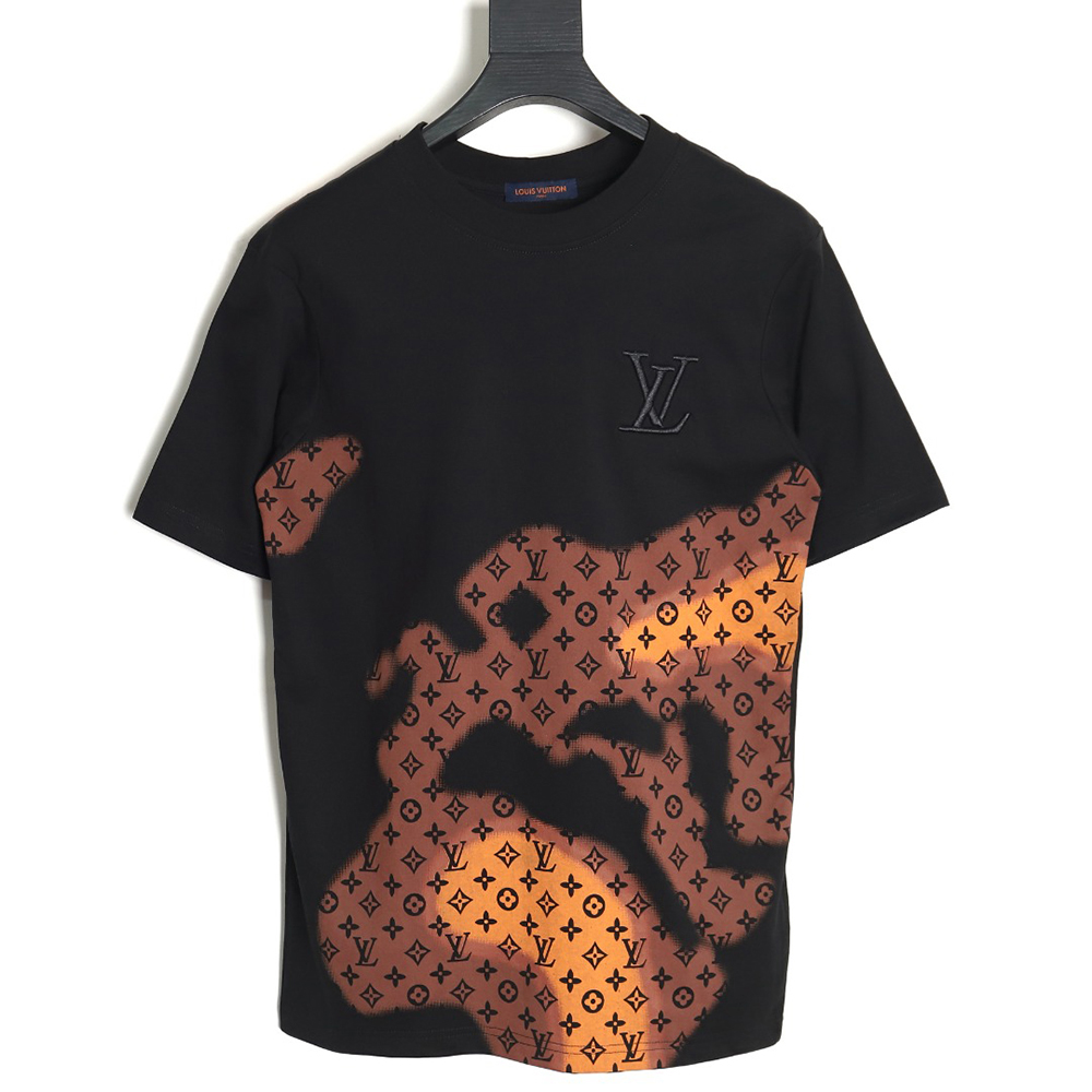 l0*is V*t0n monogram gradient embroidered short-sleeved t-shirt