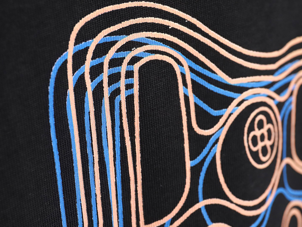 l0*is V*t0n geometric neon print short-sleeved t-shirt