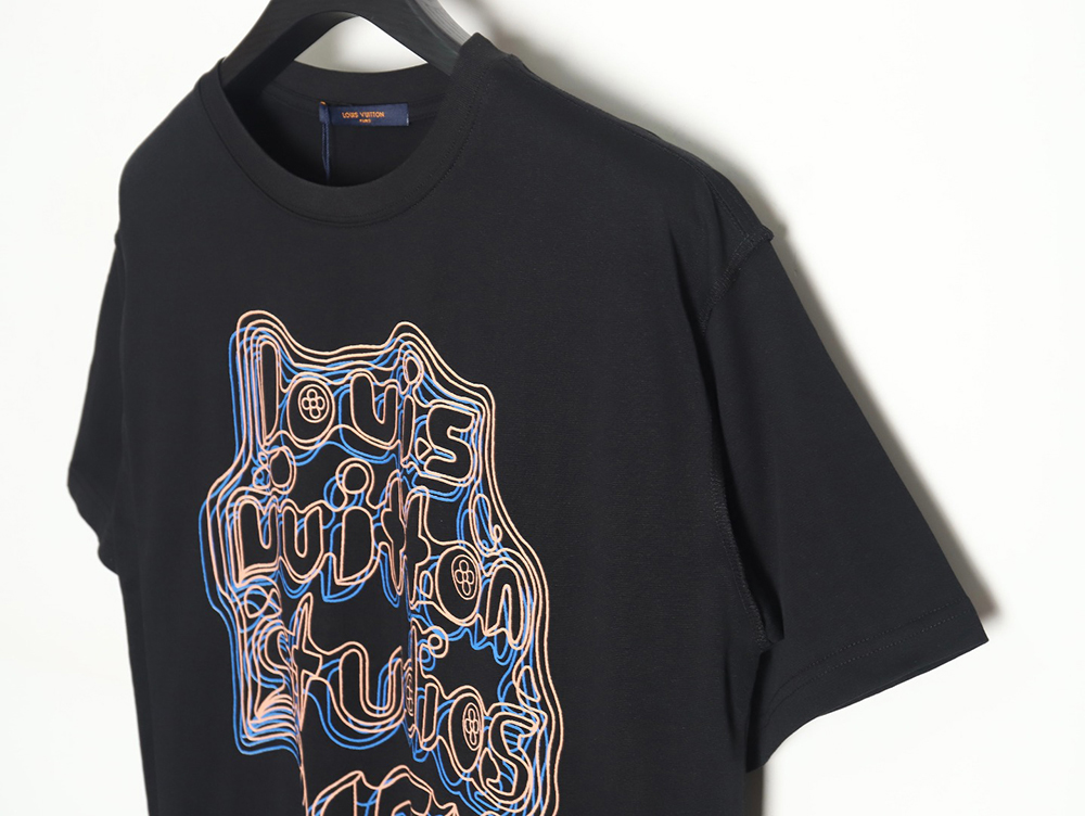 l0*is V*t0n geometric neon print short-sleeved t-shirt