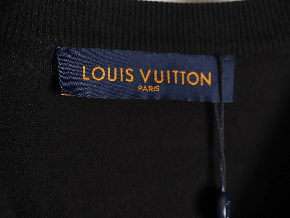 l0*is V*t0n 24ss cuff monogram jacquard knitted short sleeves