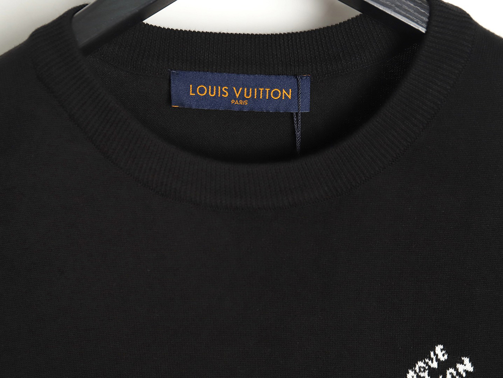 l0*is V*t0n 24ss cuff monogram jacquard knitted short sleeves