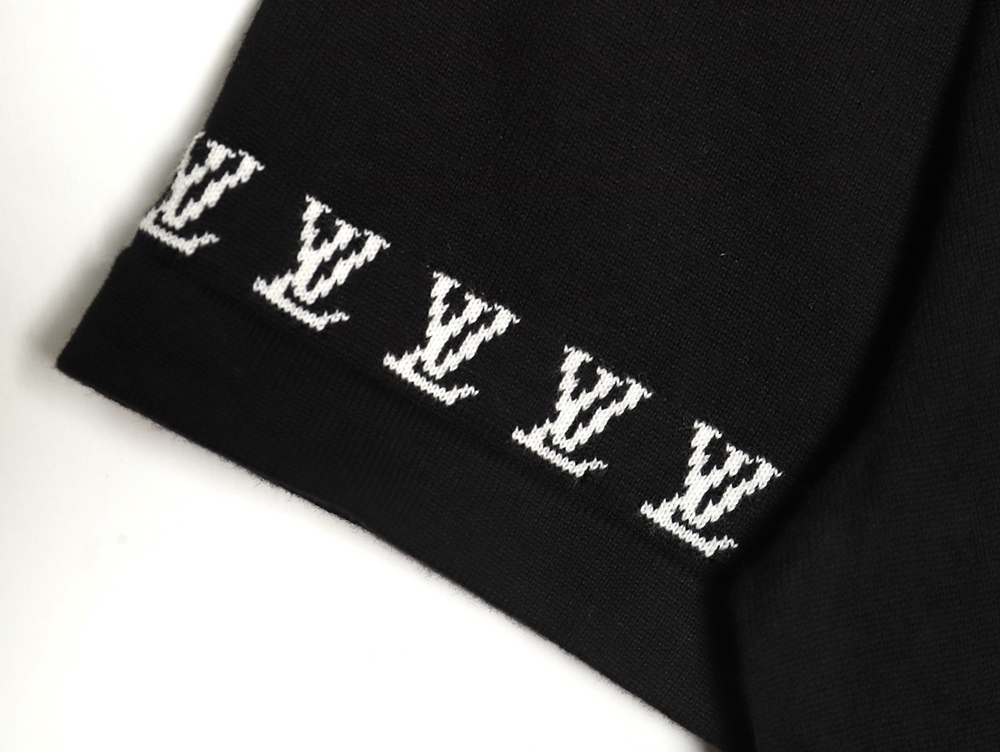 l0*is V*t0n 24ss cuff monogram jacquard knitted short sleeves