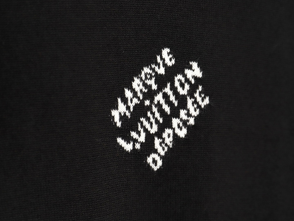 l0*is V*t0n 24ss cuff monogram jacquard knitted short sleeves