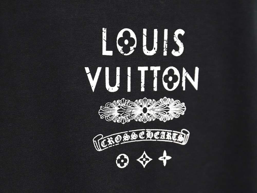 lv Ch**me He**ts co-branded letter print short-sleeve