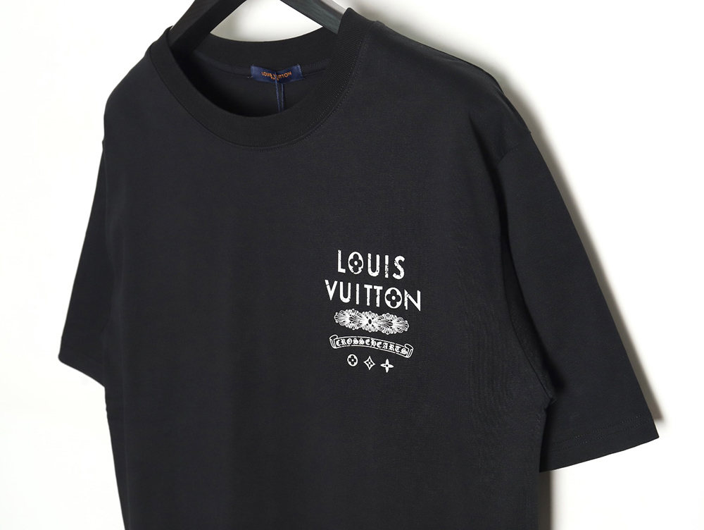 lv Ch**me He**ts co-branded letter print short-sleeve