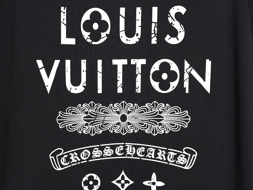 lv Ch**me He**ts co-branded letter print short-sleeve