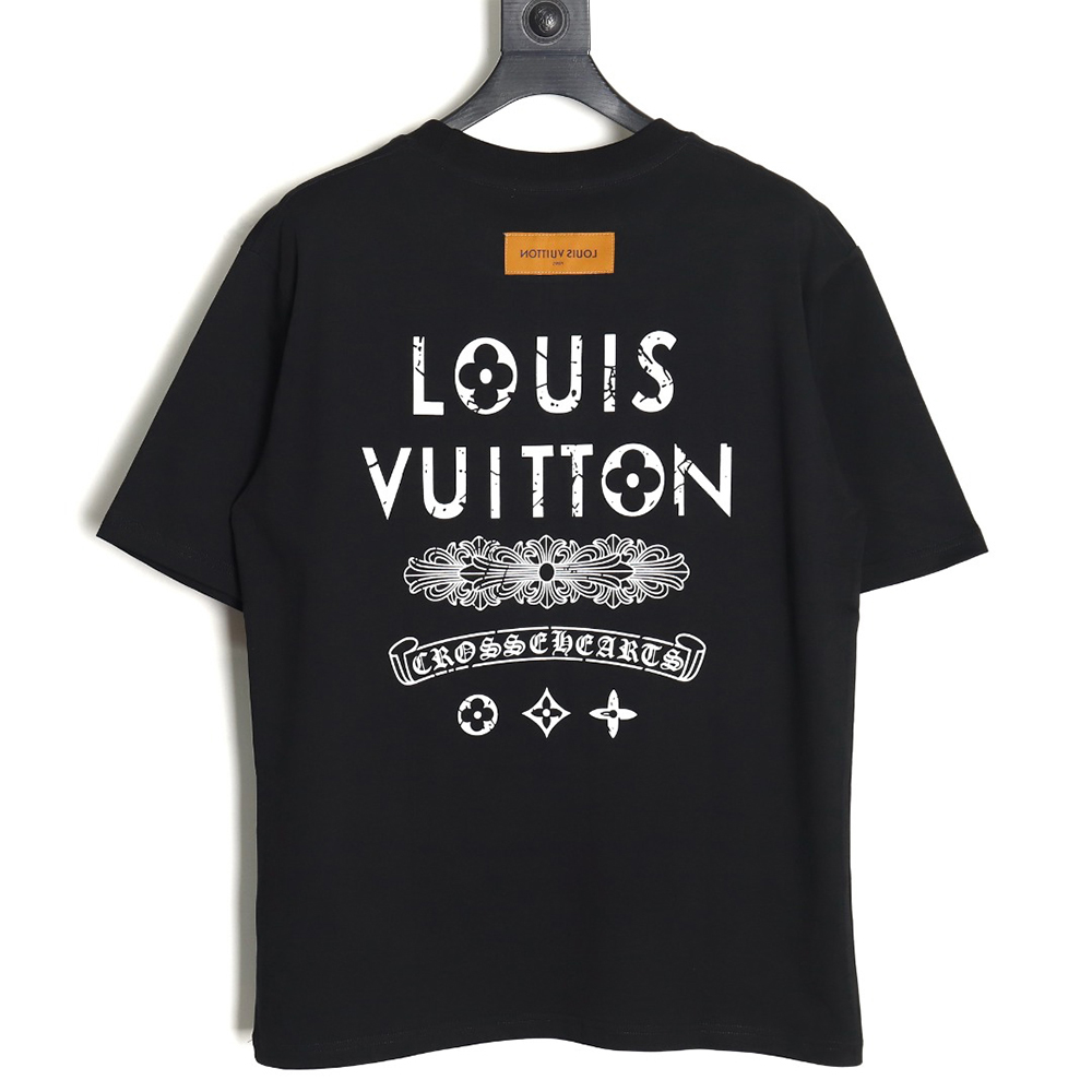 lv Ch**me He**ts co-branded letter print short-sleeve